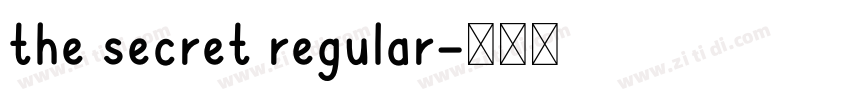 the secret regular字体转换